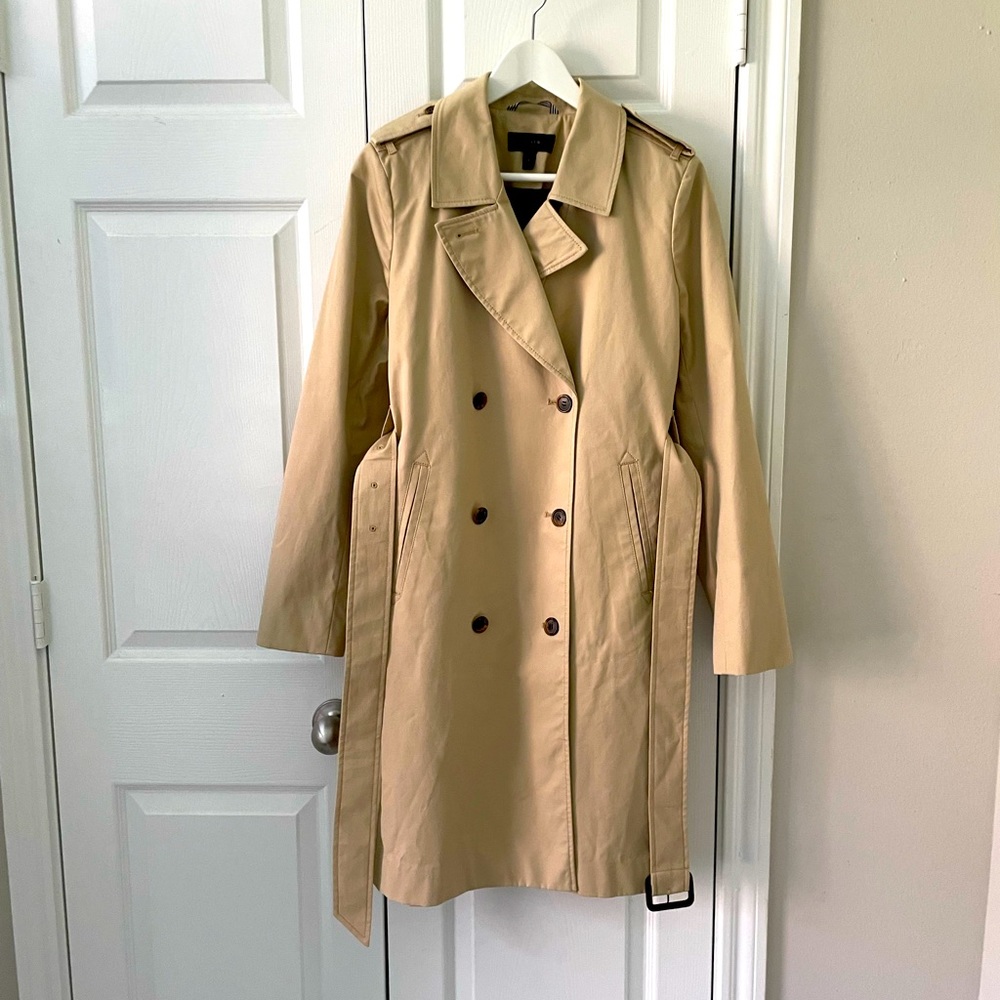 J. Crew Tan Double-Breasted Trench Coat